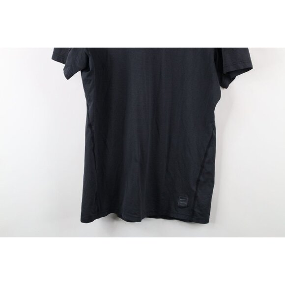 Nike Pro Mens Medium Fitted Striped Knit Running Jogging Gym Training T-Shirt - Picture 3 of 14